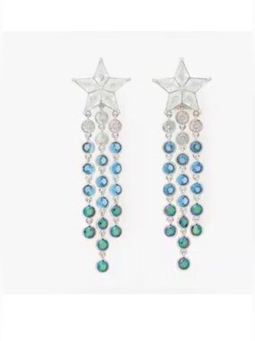 KATE SPADE COSMOS STAR FRINGE EARRINGS - NWT